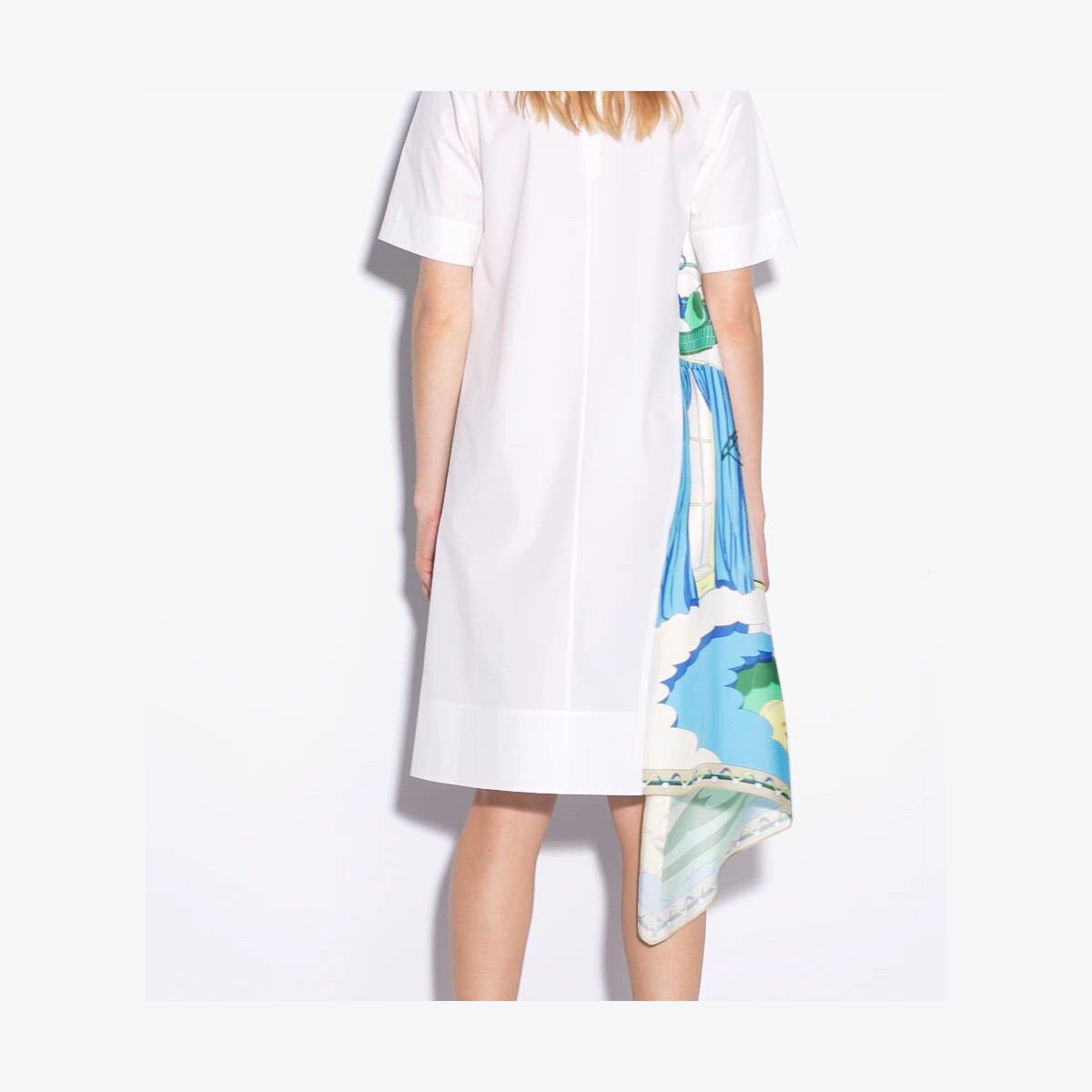 SILK PANEL COTTON DRESS - thumbnail 4