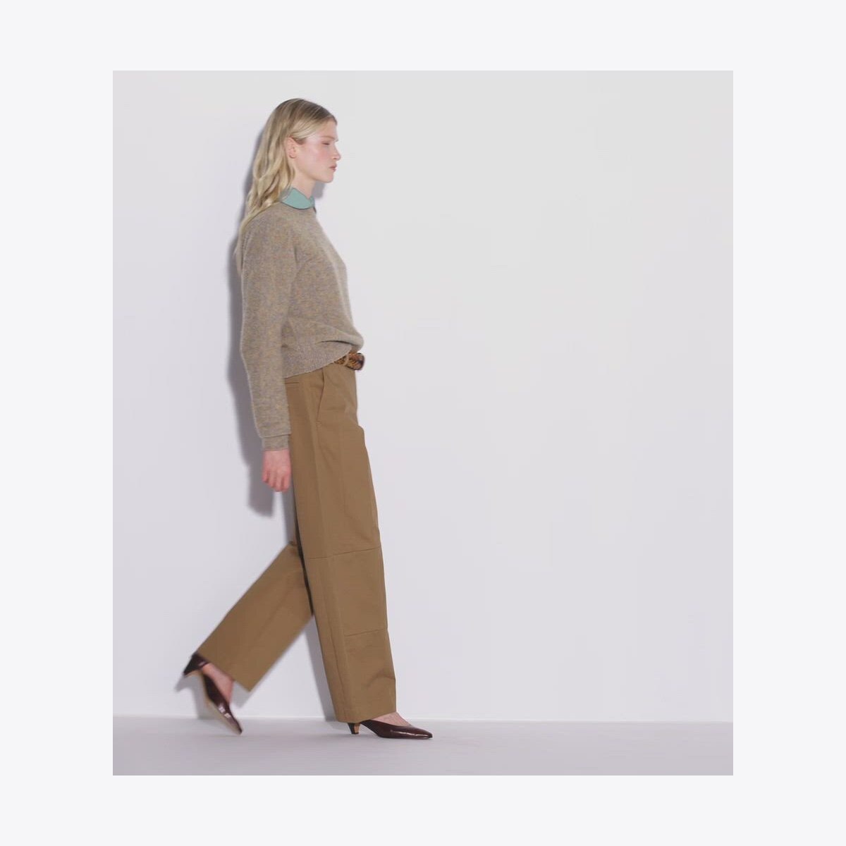 WIDE-LEG COTTON PANT - thumbnail 4