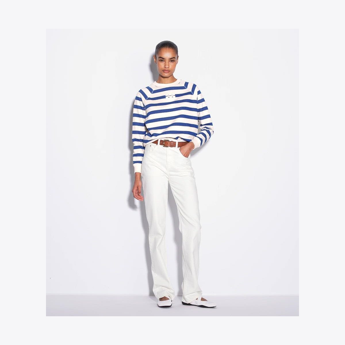 STRIPED COTTON SWEATSHIRT - thumbnail 4