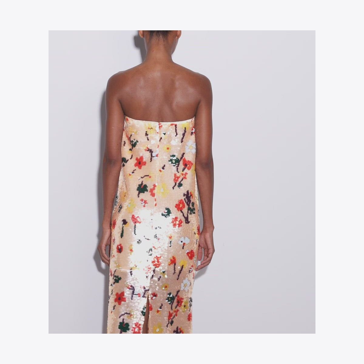 nicole miller strapless dress Nicole Miller Black Floral Strapless Cocktail Dress main image 0