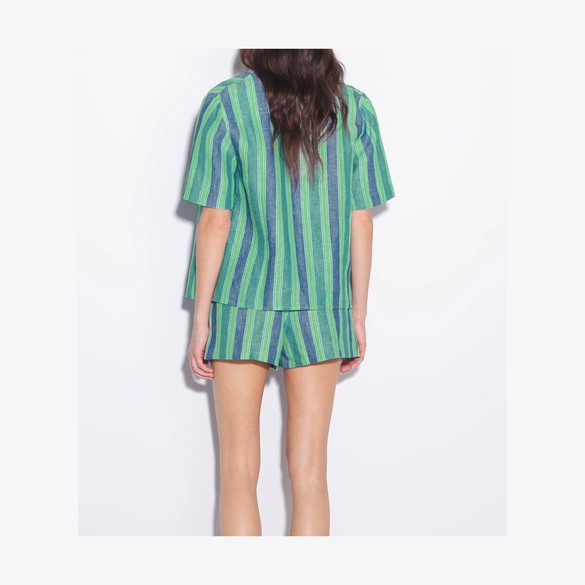 STRIPED LINEN TOP - thumbnail 5