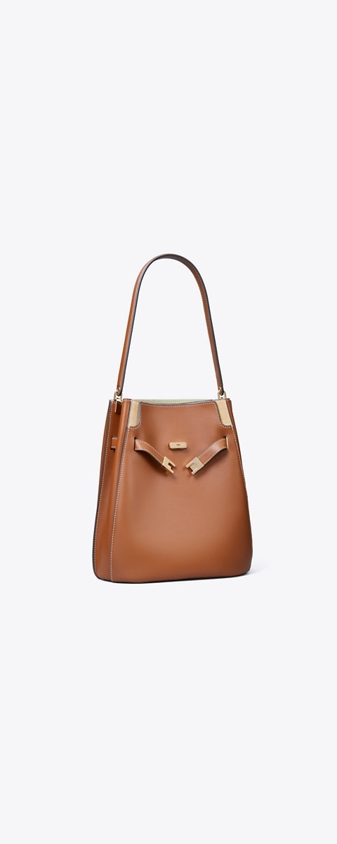 Женская сумка Tory Burch Lee Radziwill Bucket, цвет: Рыжевато-коричневый