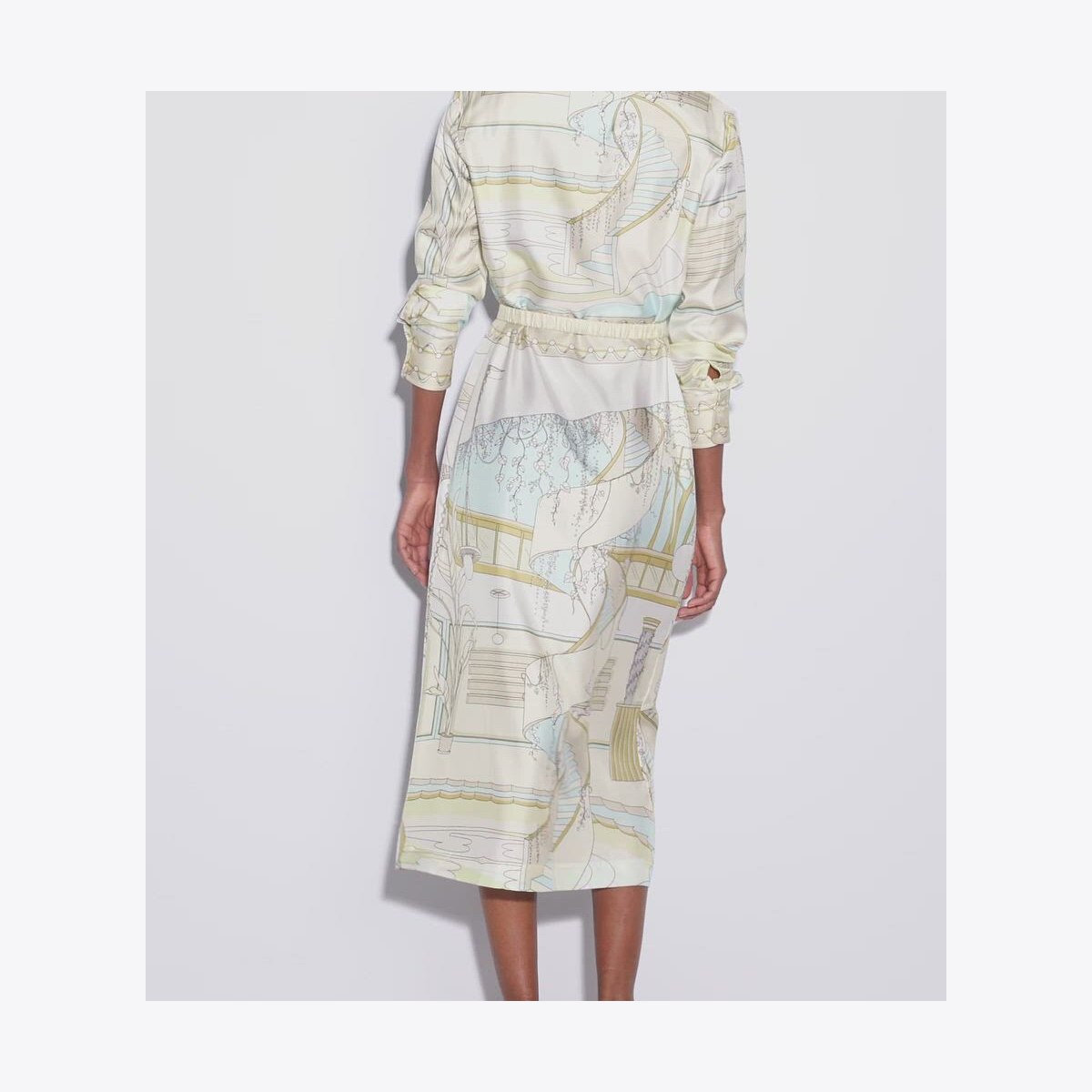 PRINTED SILK SHIRTDRESS - thumbnail 4