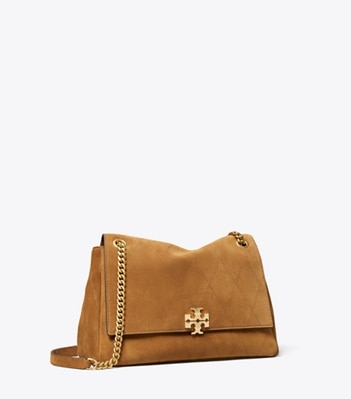 Charlie Quilted Suede Shoulder Bag