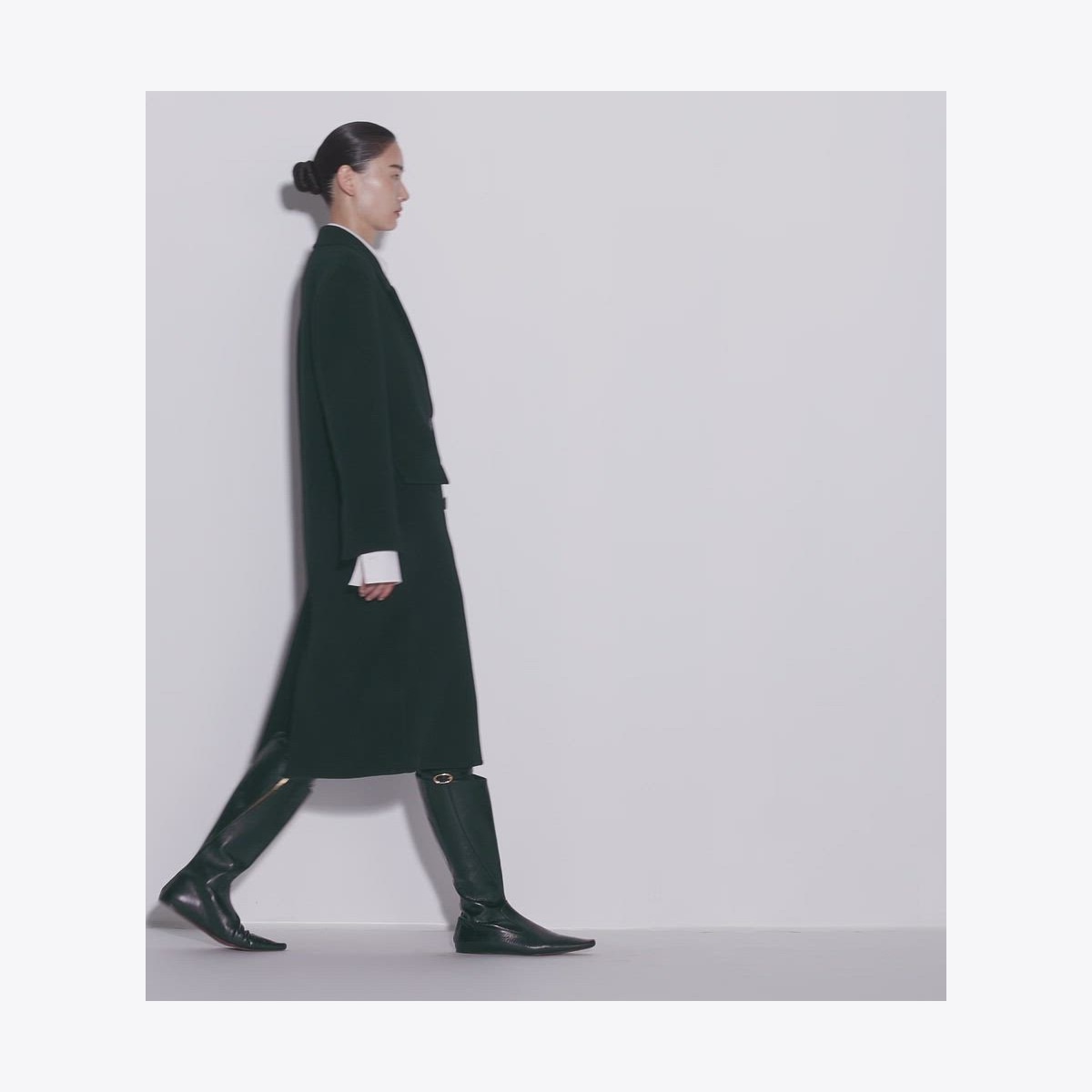 DOUBLE BREASTED WOOL COAT - thumbnail 4