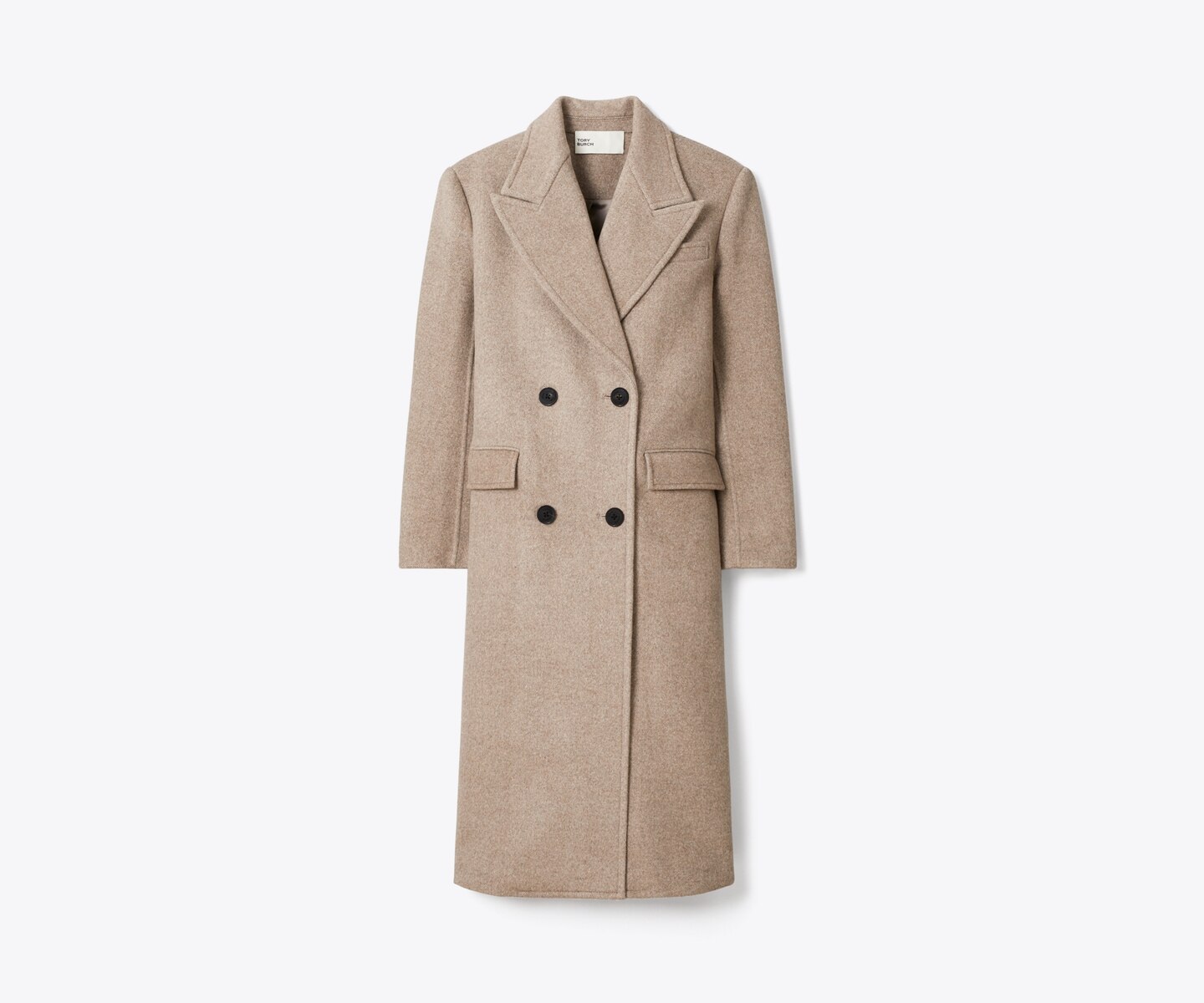 Женское пальто Tory Burch Double Breasted Wool, цвет: Мокко — фото 1