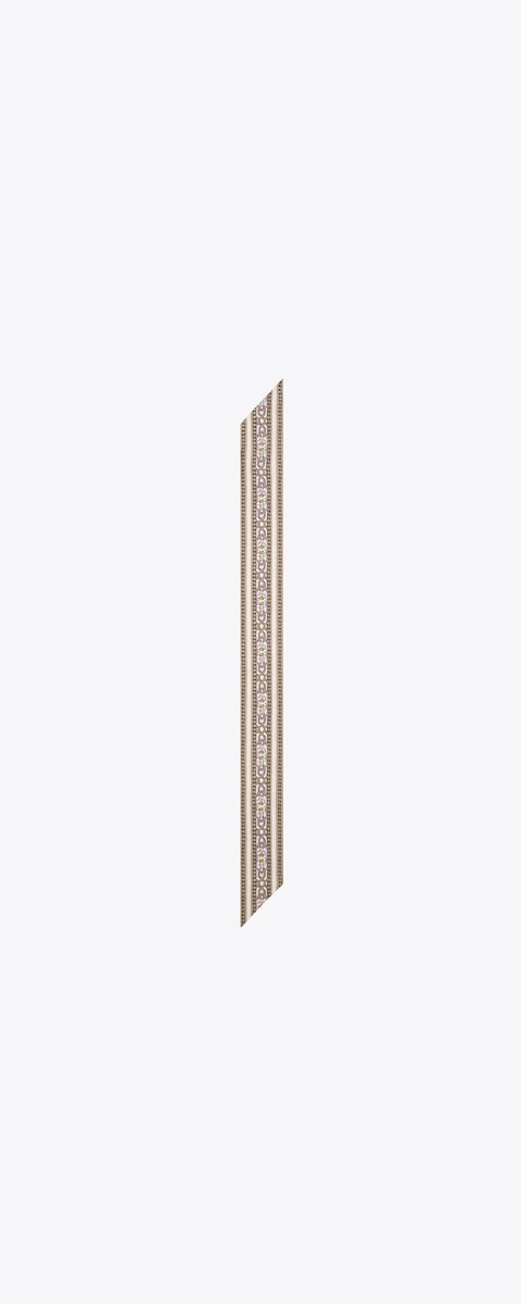 Женский галстук Tory Burch T Monogram Deco Ribbon Tie, цвет: Кремовый
