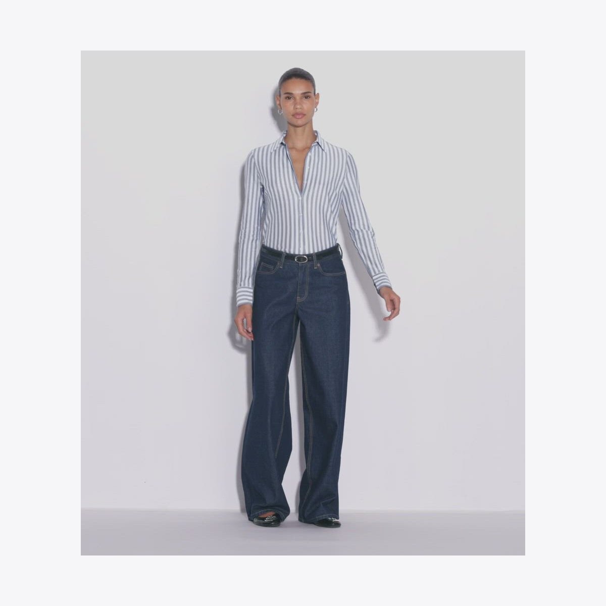 STRIPED COTTON PIQUÉ POLO SHIRT - thumbnail 4
