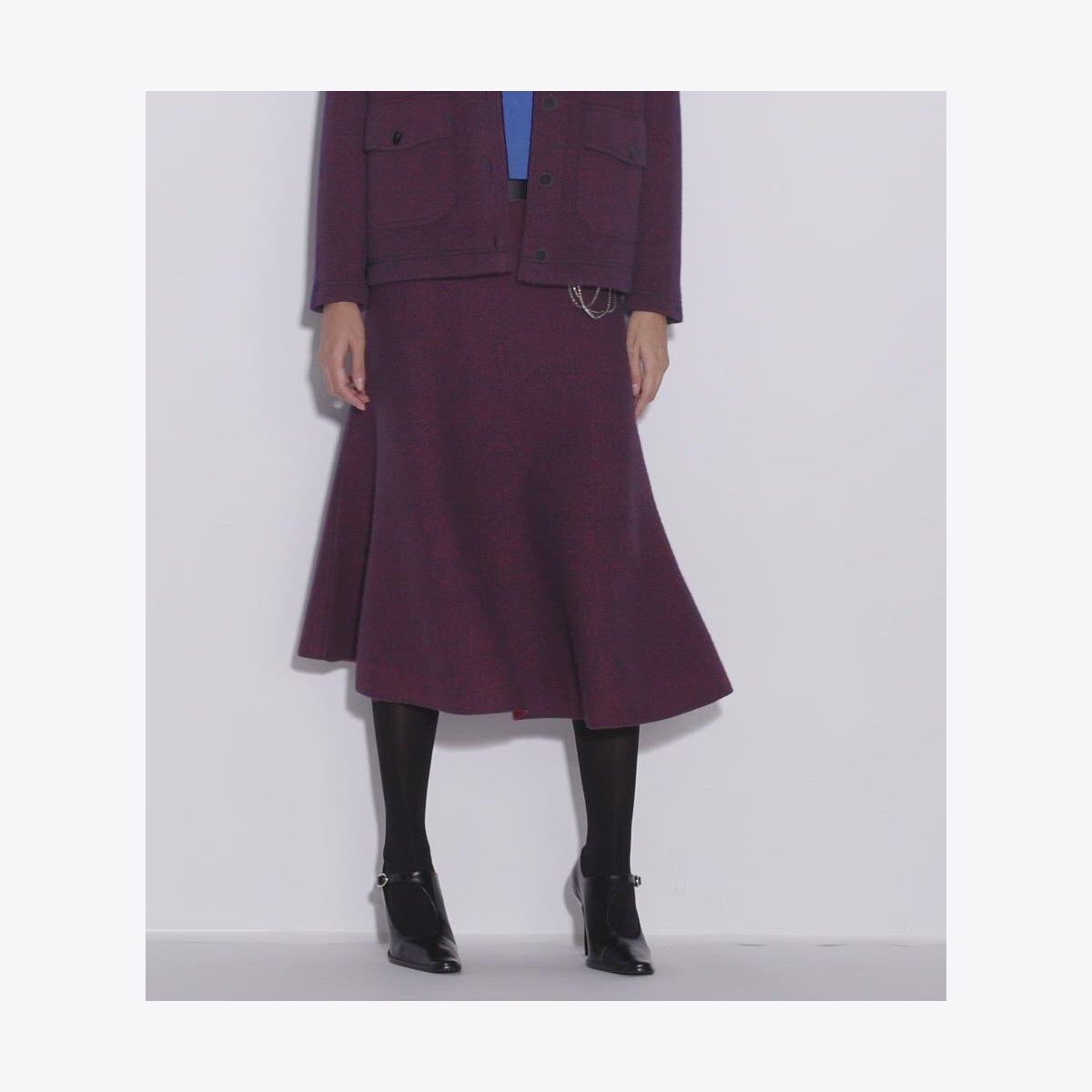 FLARED WOOL SKIRT - thumbnail 4