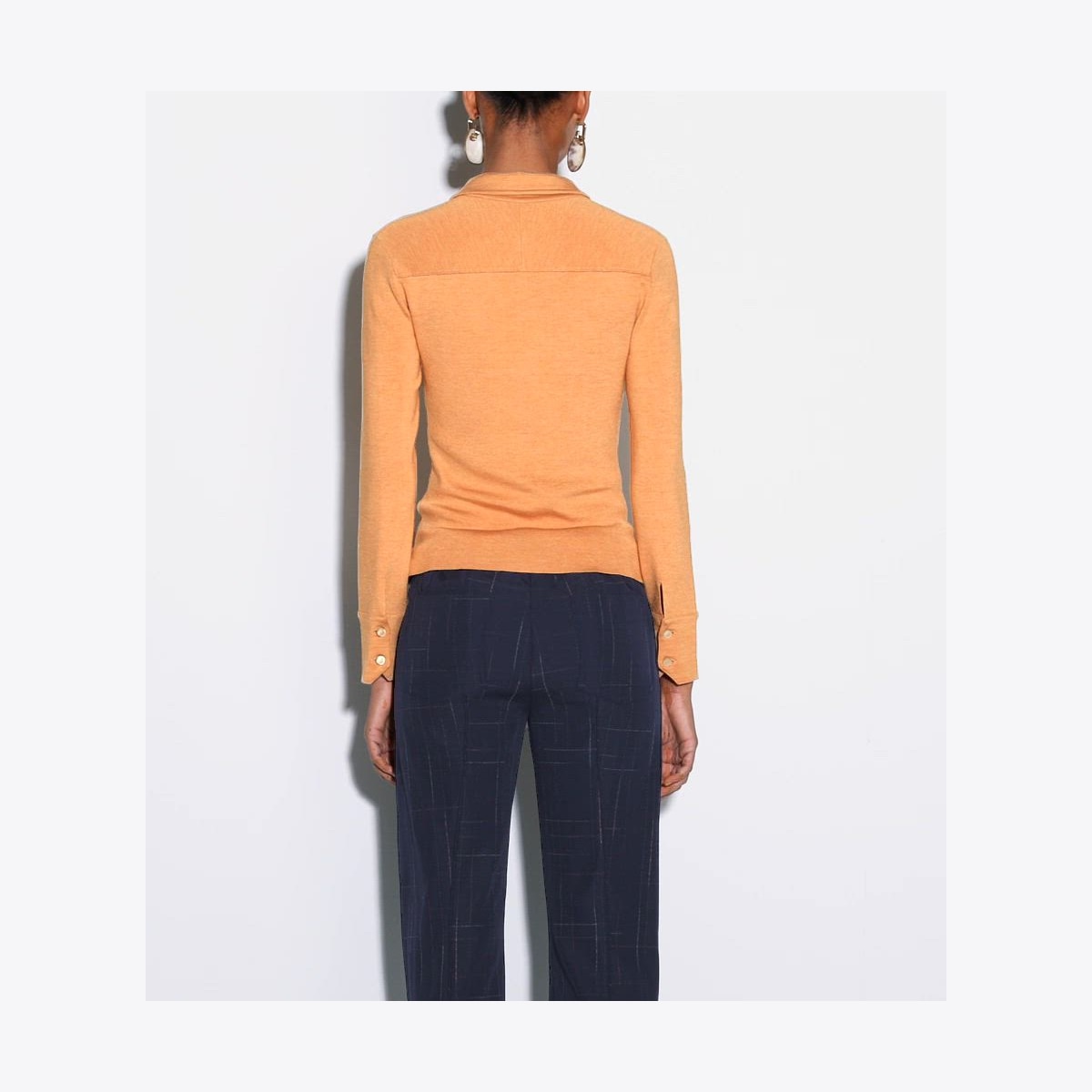 SILK POLO CARDIGAN - thumbnail 4