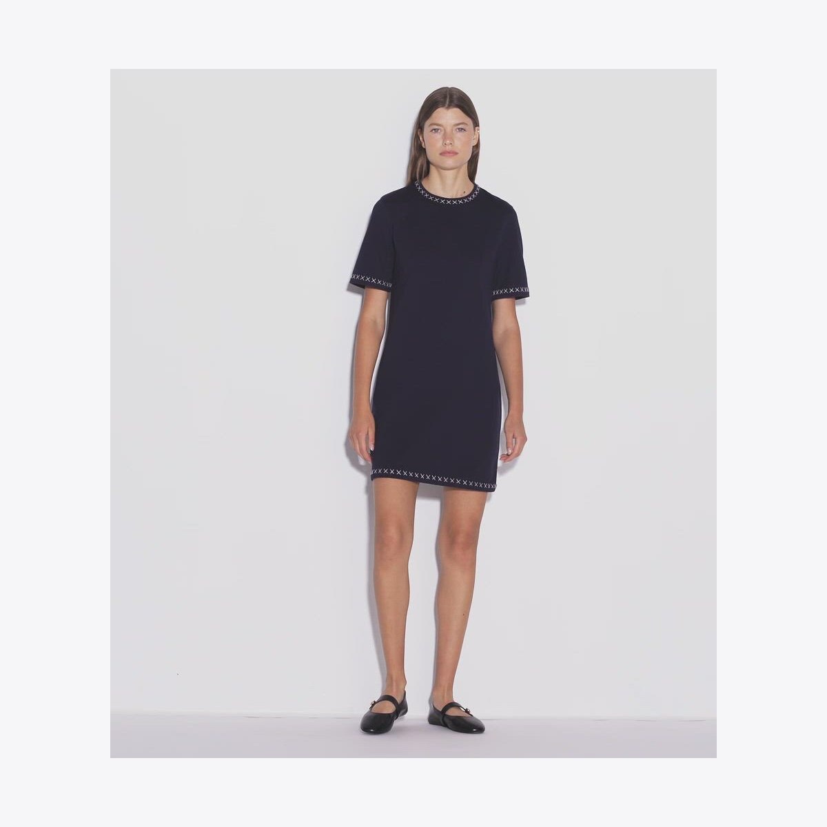 EMBROIDERED COTTON T-SHIRT DRESS - thumbnail 5