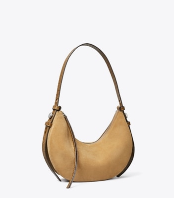 Romy Suede Half Moon Bag