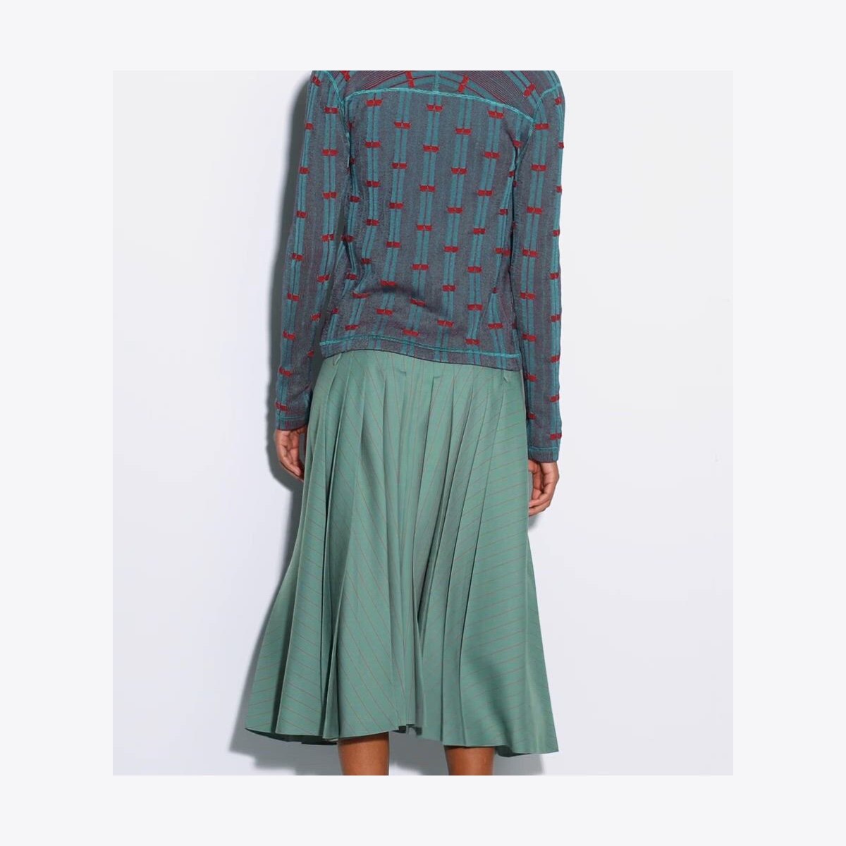 RIBBED VISCOSE CARDIGAN - thumbnail 4
