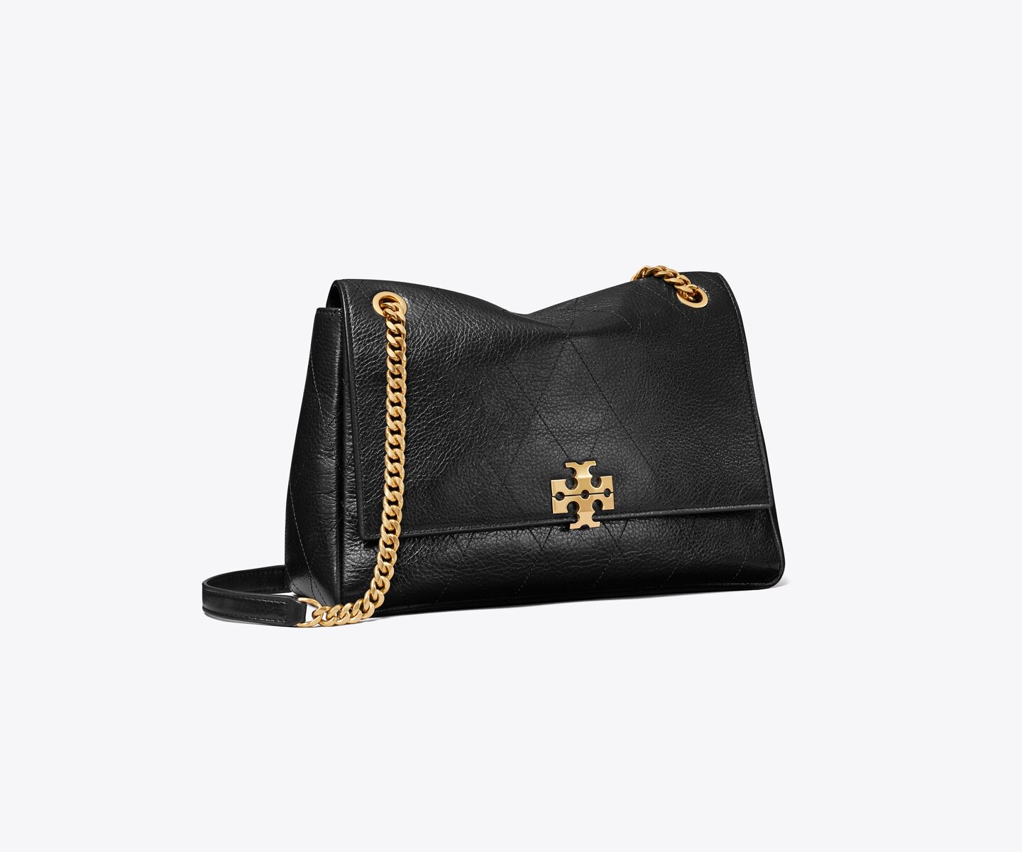 Женская сумка Tory Burch Charlie Quilted Shoulder, цвет: Чёрный — фото 1