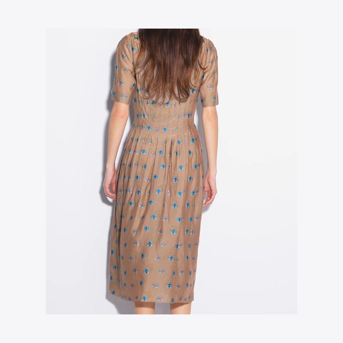 EMBROIDERED JACQUARD DRESS - thumbnail 4