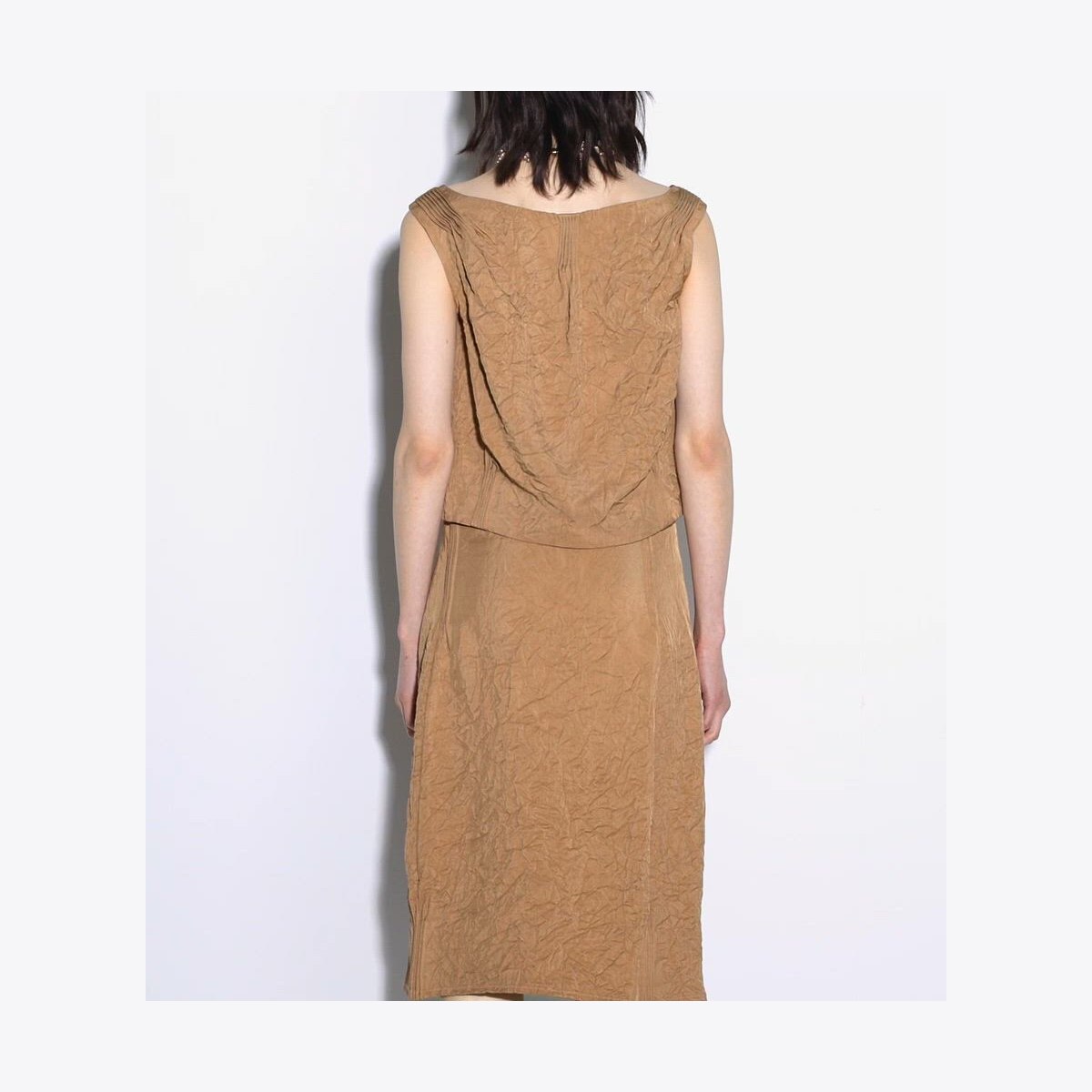 CRINKLED VISCOSE SKIRT - thumbnail 4