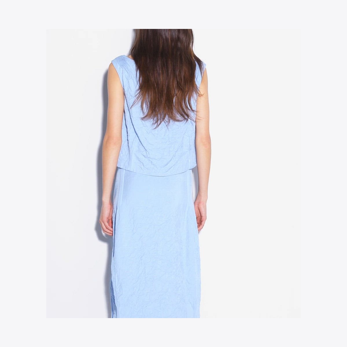 CRINKLED VISCOSE TOP - thumbnail 4