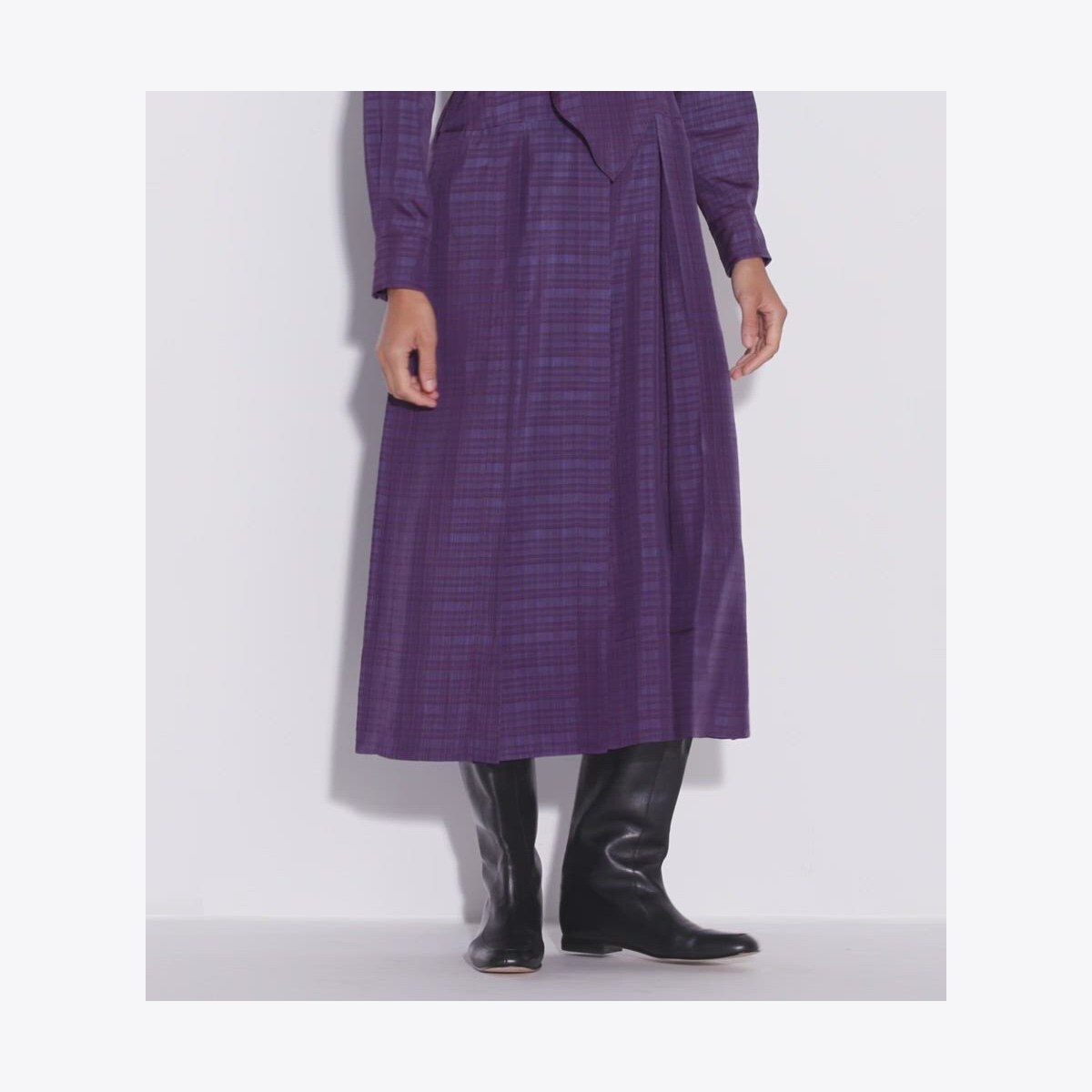 FRONT-TIE JACQUARD SHIRTDRESS - thumbnail 4