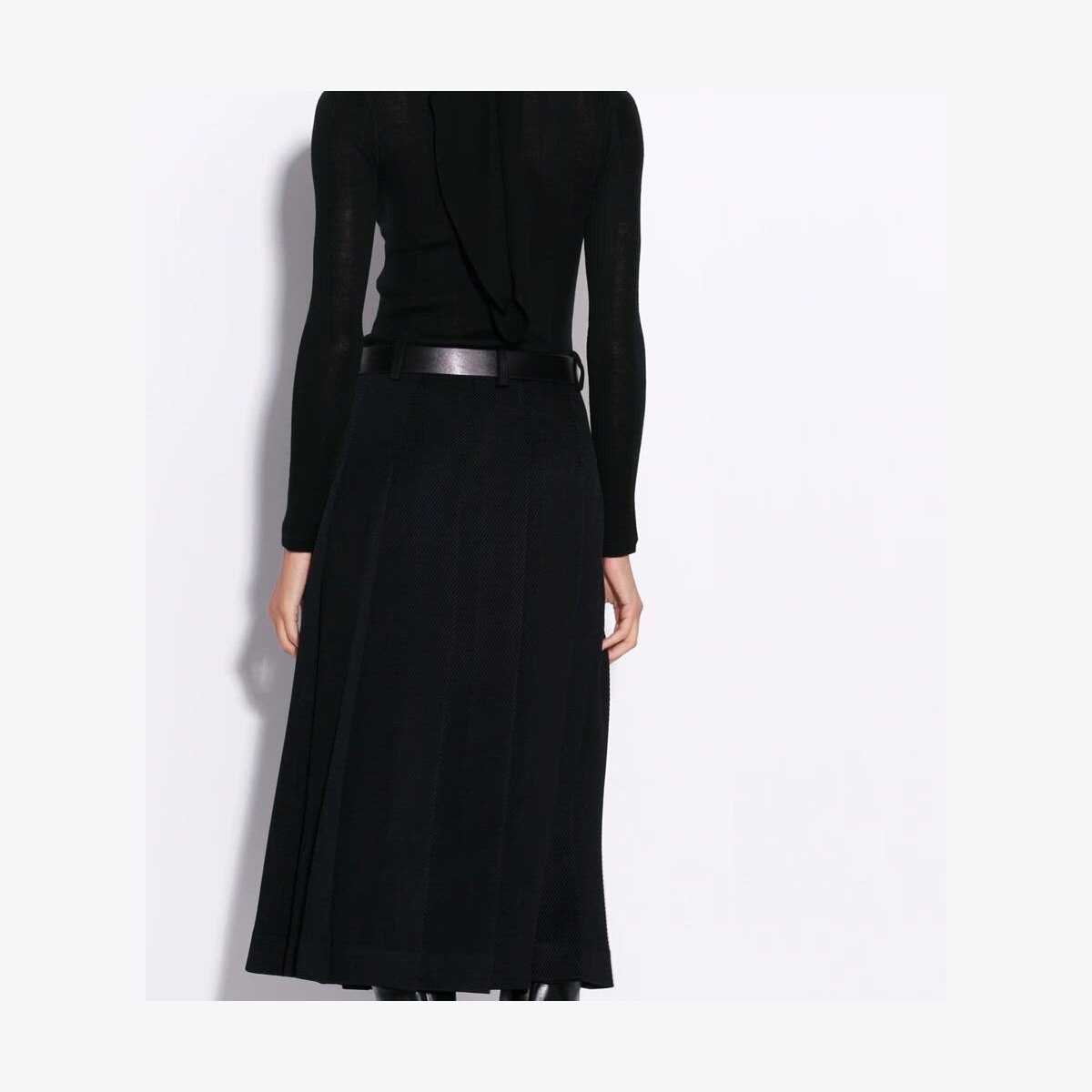TAILORED TWILL PLEATED SKIRT - thumbnail 4