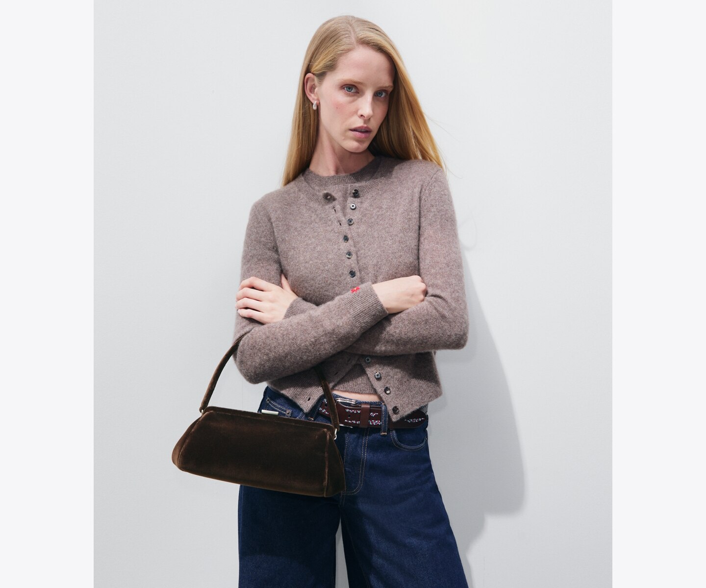 Женский клатч Tory Burch Velvet Frame Clutch, цвет: Каштановый — фото 2