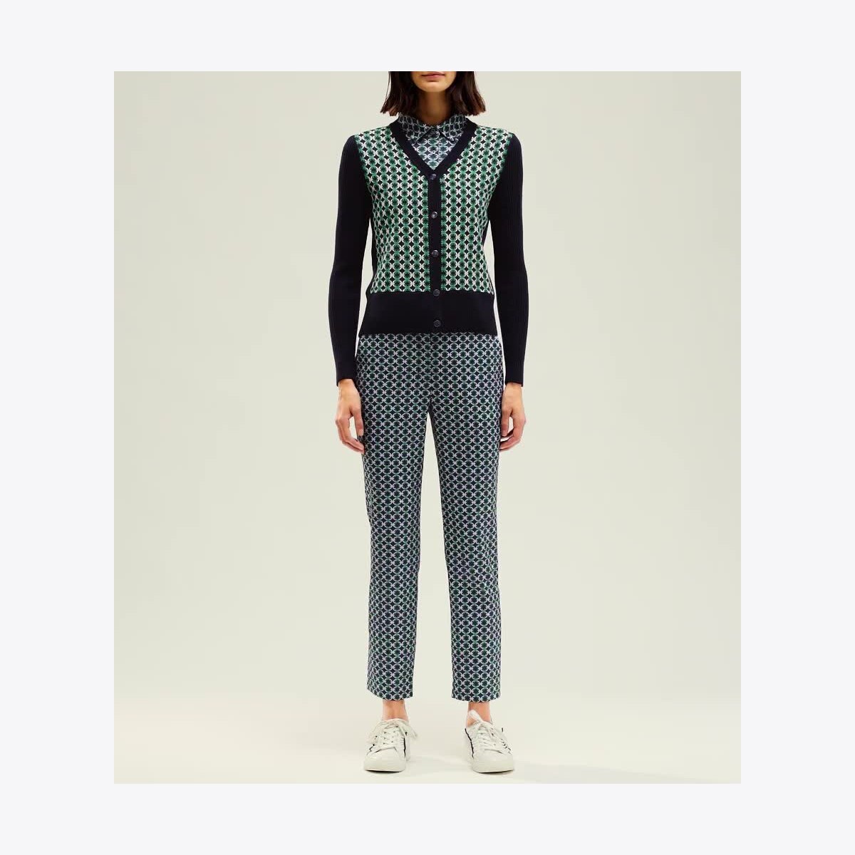 Printed Tech Twill Golf Pants: Women's Designer Bottoms