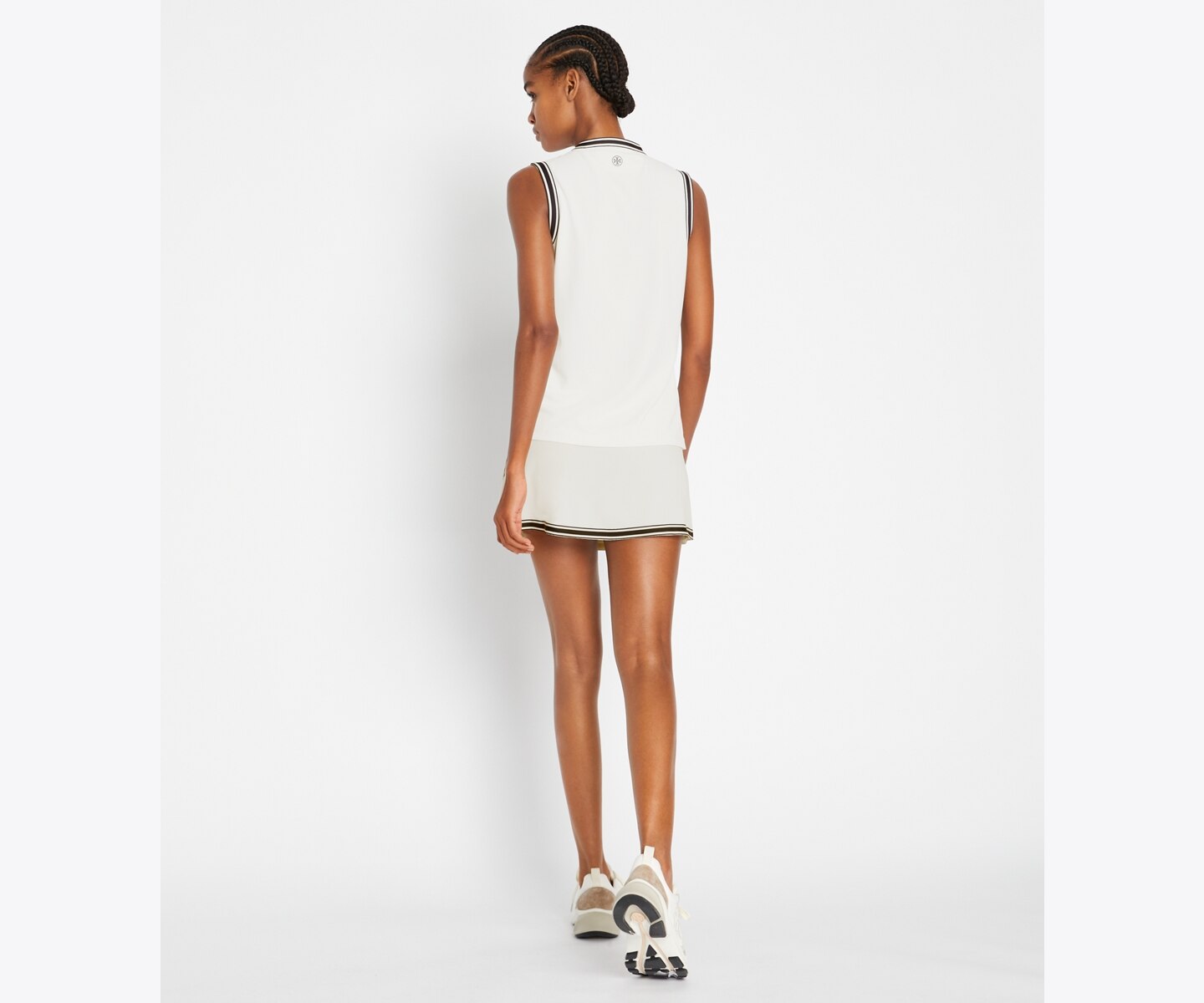 Женская юбка Tory Burch Tech Piqué Tennis, цвет: Снежный белый — фото 3