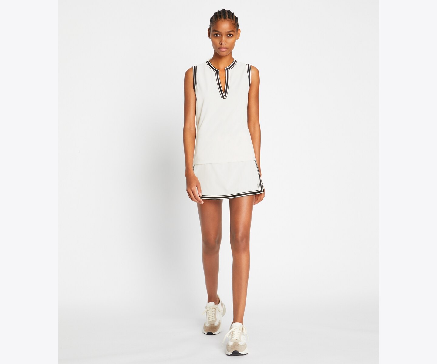 Женская юбка Tory Burch Tech Piqué Tennis, цвет: Снежный белый — фото 2
