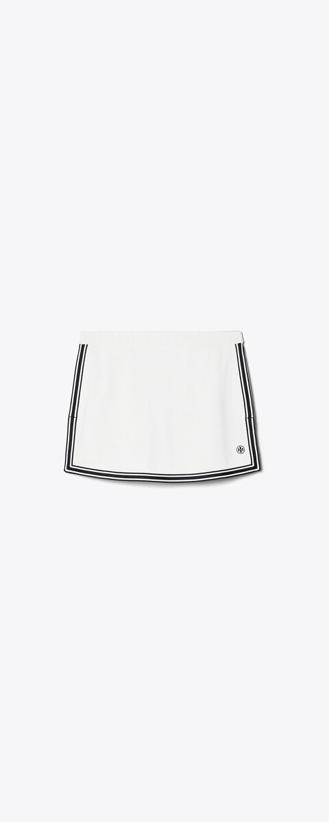 Женская юбка Tory Burch Tech Piqué Tennis, цвет: Снежный белый
