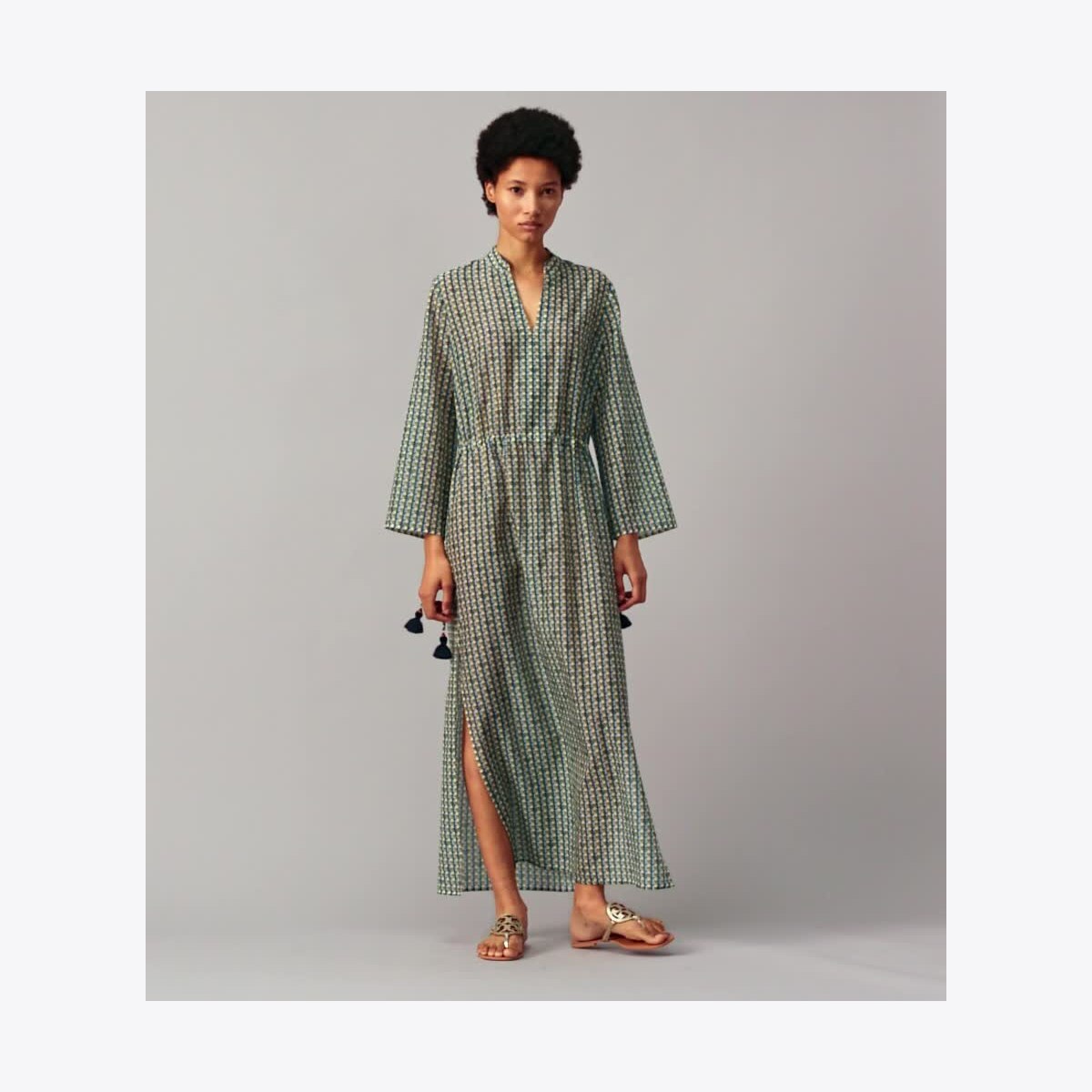 【送料&関税込】Tory Burch Long Caftan Printed Long Caftan: Women's Designer Coverups | Tory Burch