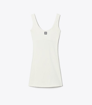 Tory Burch designer dresses A-Line Tennis Dress in Snow White front