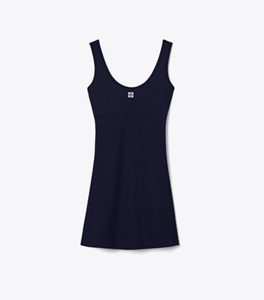 Tory Burch designer dresses A-Line Tennis Dress in Deep Navy front