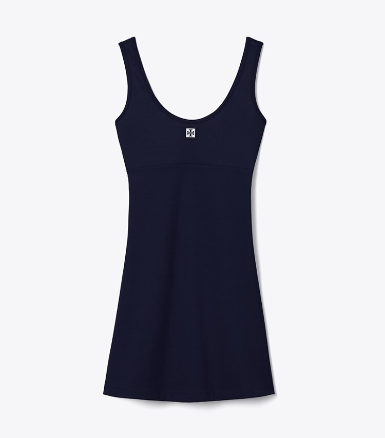 Tory Burch designer dresses A-Line Tennis Dress in Deep Navy front