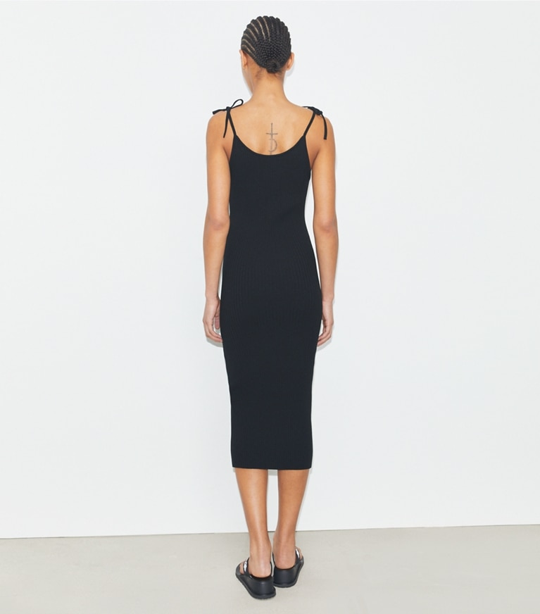 Tory Sport designer abiti Abito a canotta in viscosa in Black front