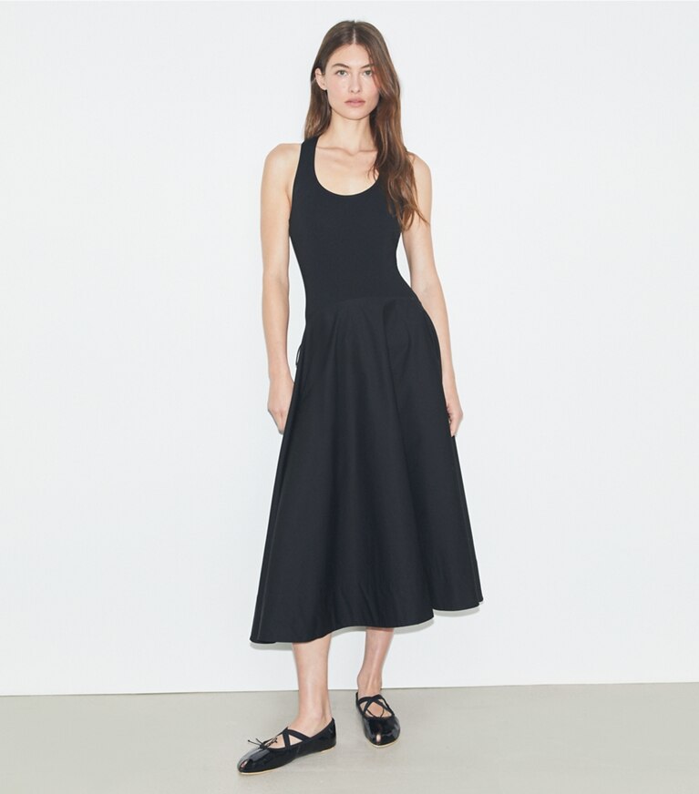 Tory Burch designer abiti Abito a canotta in viscosa in Black front