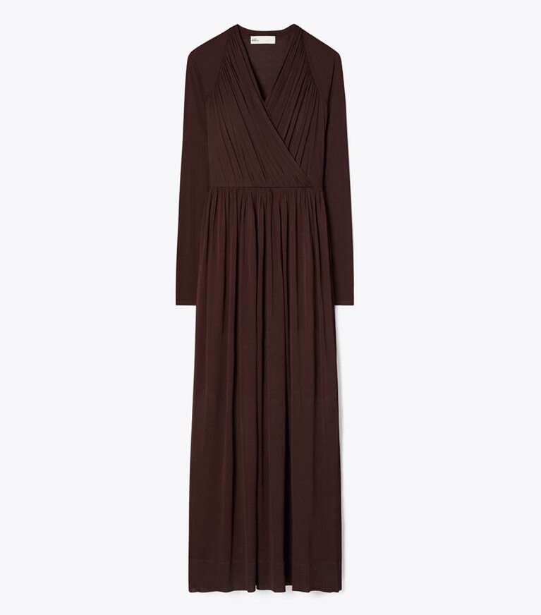 Tory Burch designer abiti Abito a incrocio in jersey in Spiced Chocolate front