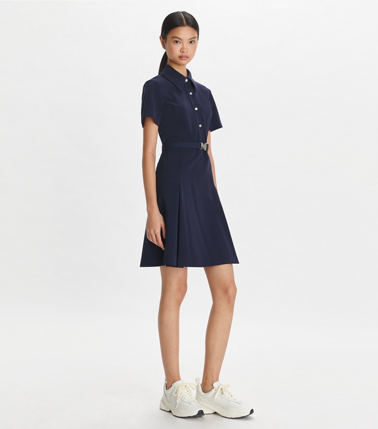 Tory Burch designer abiti Abito da golf elasticizzato in Tory Navy front