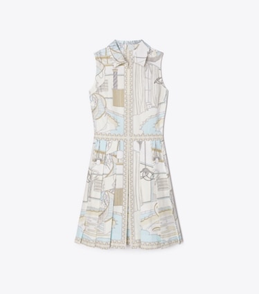 Tory Burch designer abiti Abito da golf stampato in The Pool Beige front