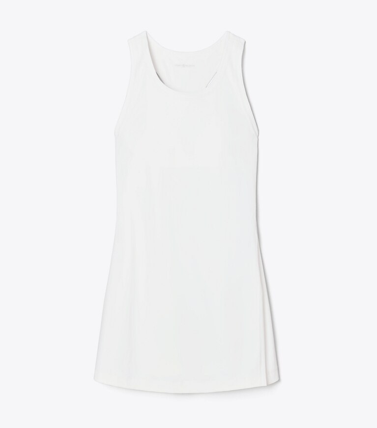 Tory Sport designer abiti Abito da tennis con spacchi laterali in Snow White / Snow White front