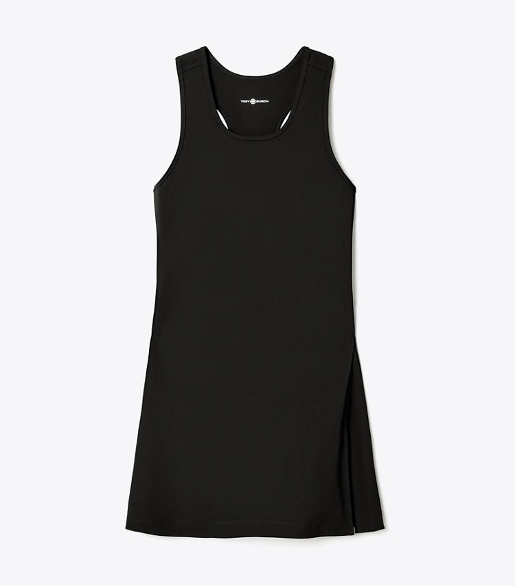 Tory Sport designer abiti Abito da tennis con spacchi laterali in Black / Black front