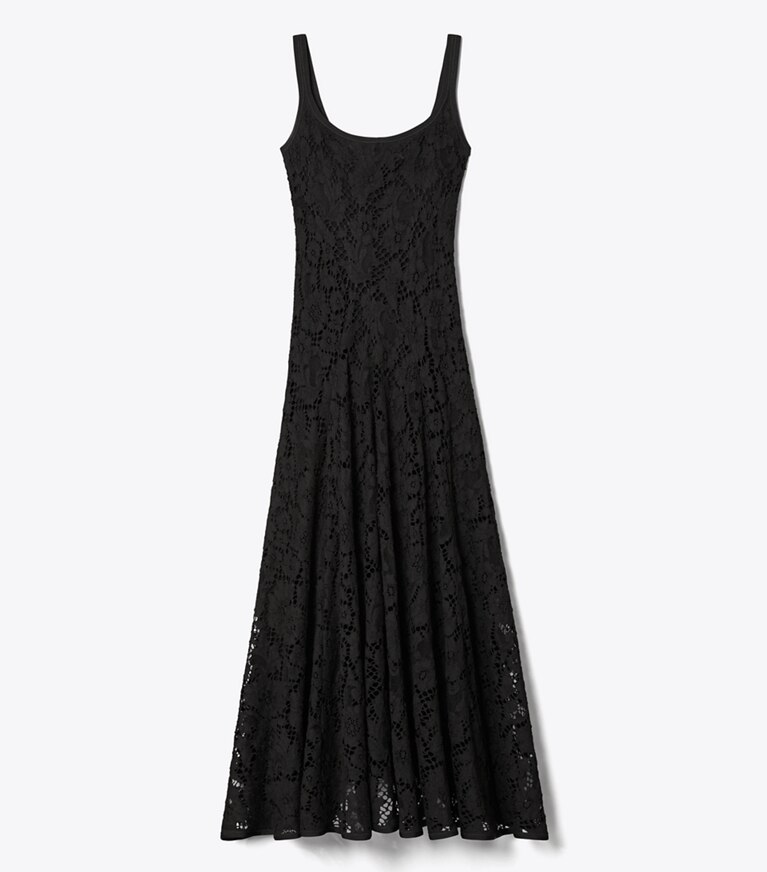 Tory Burch designer abiti Abito floreale in pizzo in Black front