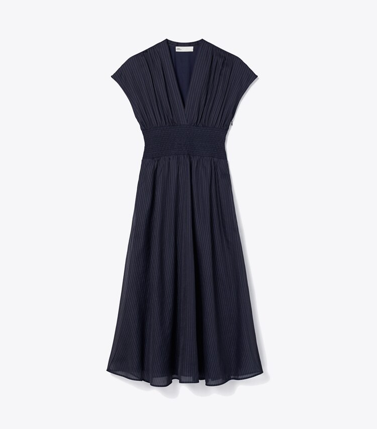 Tory Burch designer abiti Abito in cotone a righe in Navy front
