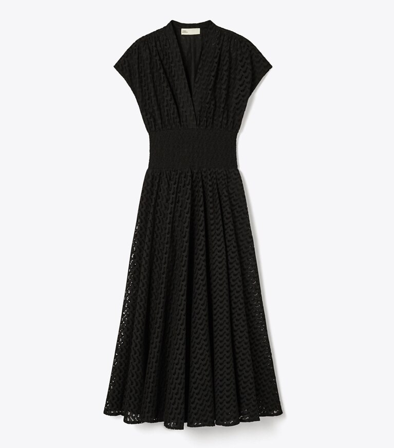 Tory Burch designer abiti Abito in cotone ricamato in Black front