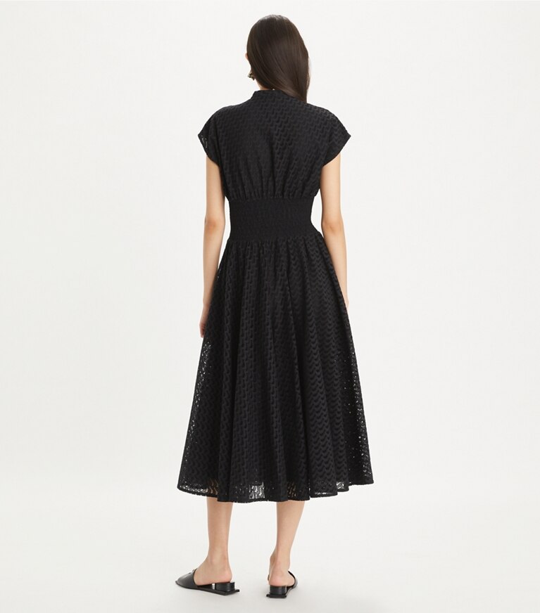 Tory Burch designer abiti Abito in cotone ricamato in Black front