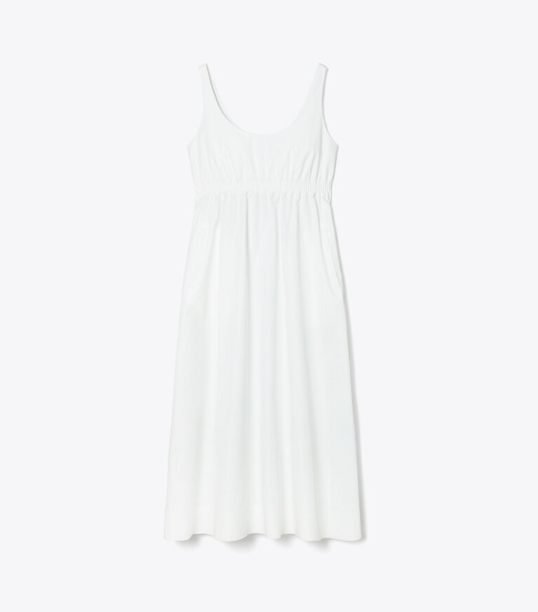 Tory Burch designer copricostume Abito in popeline accoppiato in White front