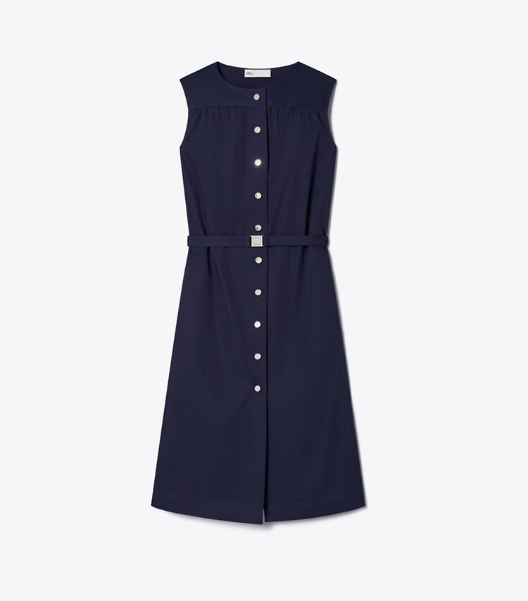 Tory Burch designer abiti Abito in popeline di cotone in Medium Navy front