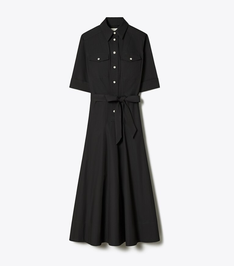 Tory Burch designer abiti Abito in popeline in Black front