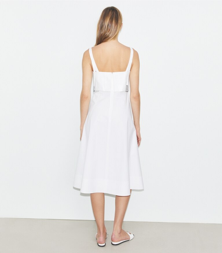 Tory Burch designer abiti Abito in popeline in White front
