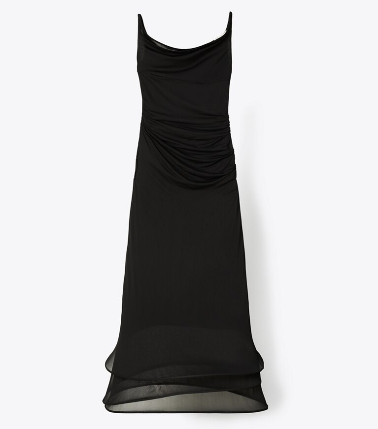 Tory Burch designer abiti Abito lungo con gonna a cerchio in Black front