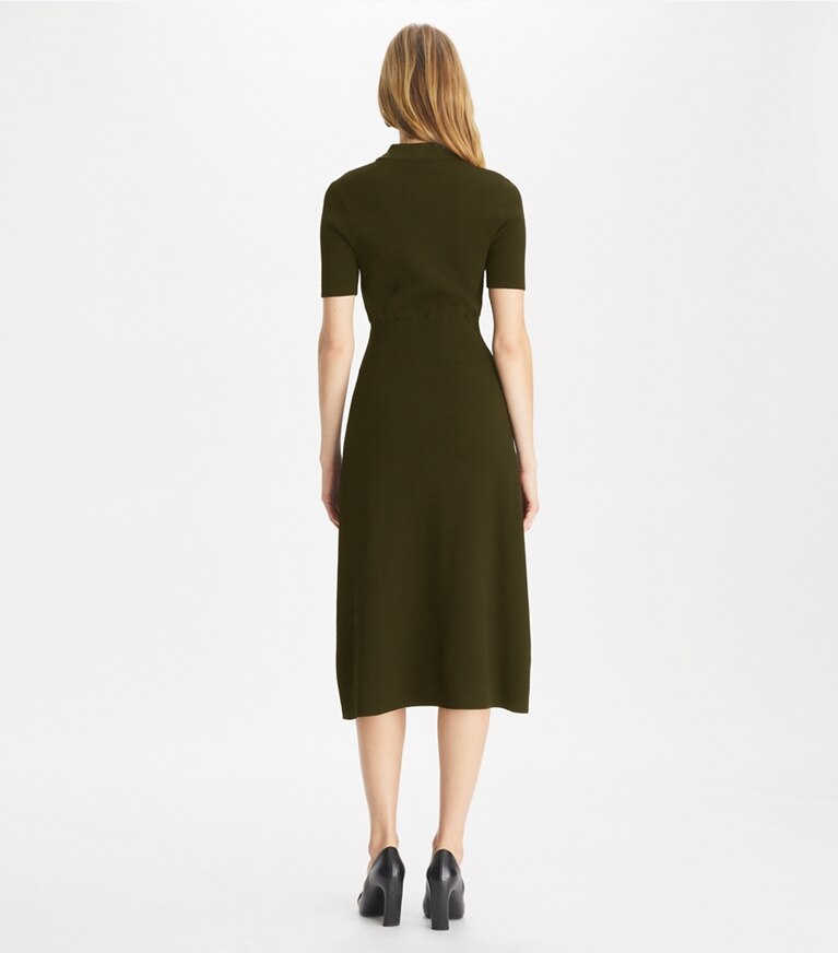 Tory Burch designer abiti Abito maglia in viscosa in Dark Rich Earth front