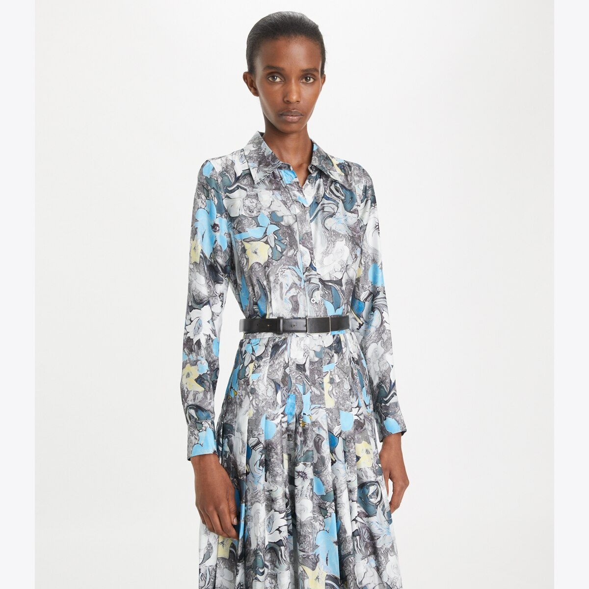 ワンピース Tory Burch Abito In Seta Stampato Abito stampato in twill di seta a pieghe: Donna